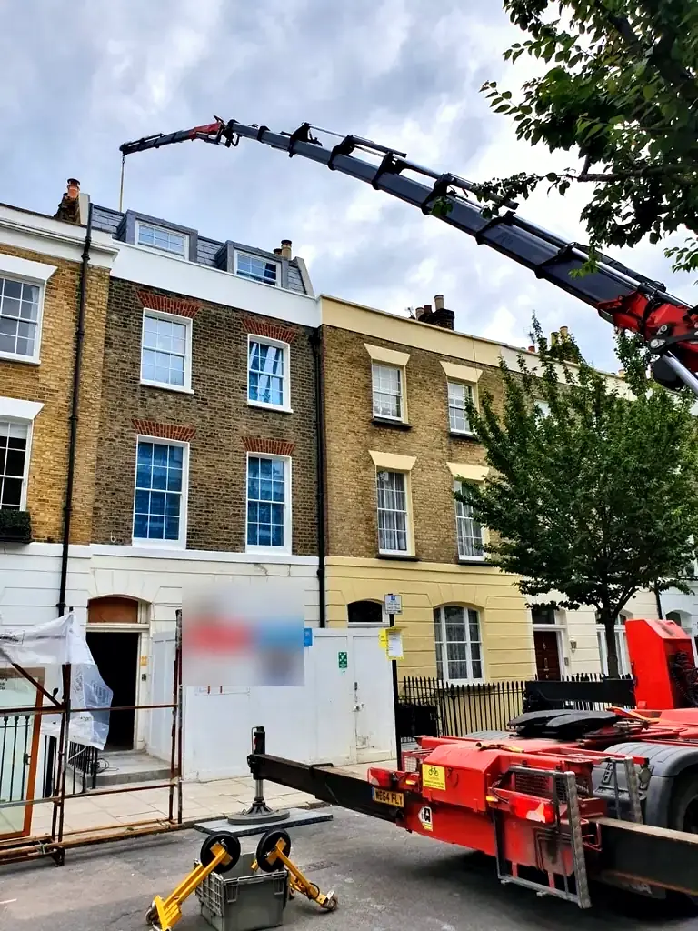 WB Services Hiab and crane hire: london terraces