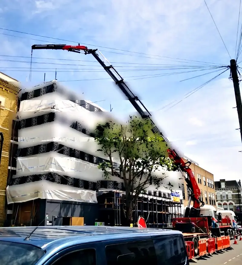WB Services Hiab and crane hire: over tree