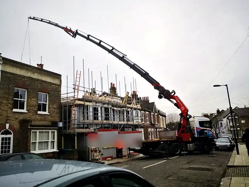 WB Services Hiab and crane hire: rooftop reach