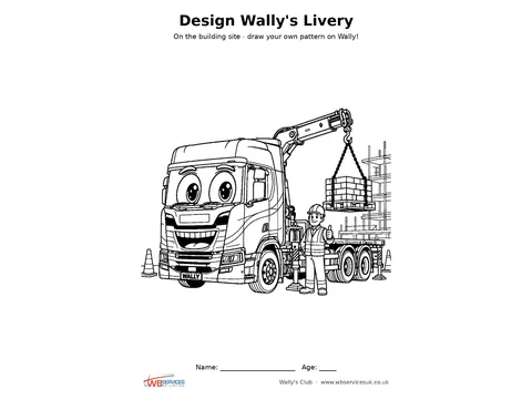 Design Wally's livery colouring sheet preview